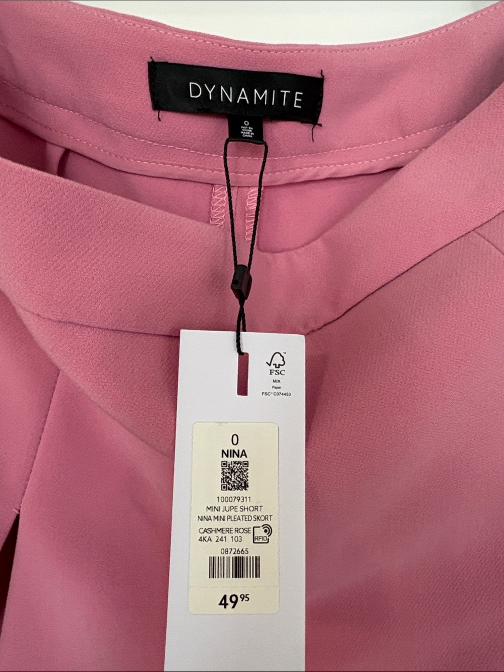 Dynamite Dusty Rose Skort Shorts - Picture 2 of 9